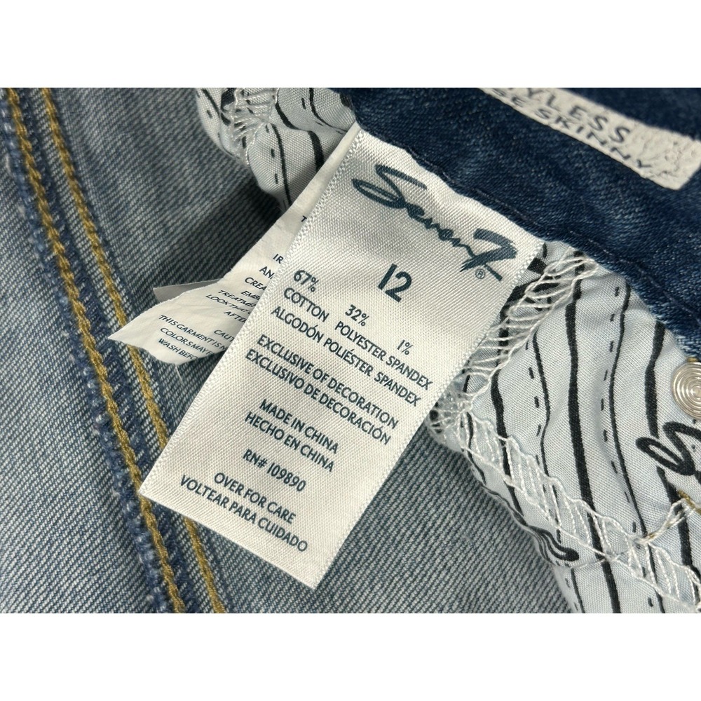 SEVEN 7 SKINNY JEAN SIZE 12 BLUE DENIM LADIES JEANS RN#109890 - Picture 8 of 10